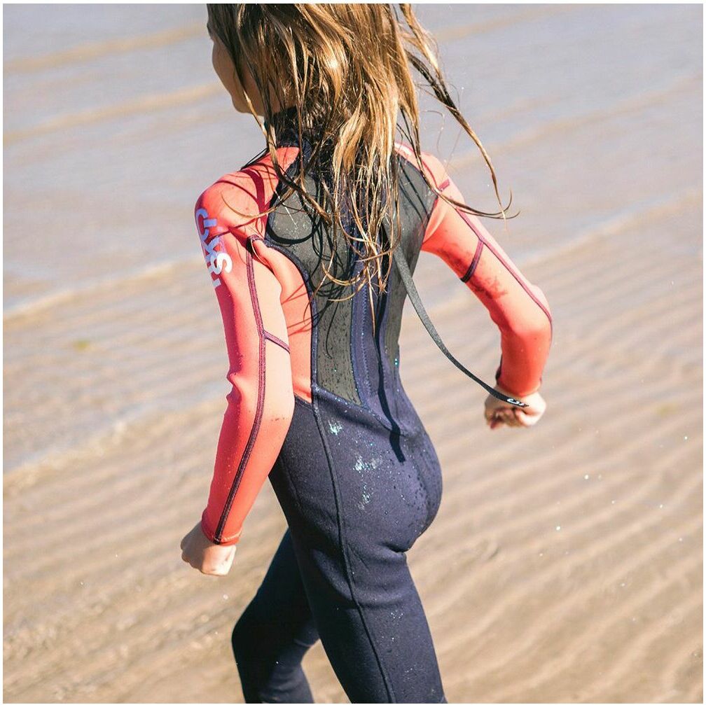 2026 C-Skins Bambino Element 3/2mm Back Zip Muta C-EL32STJ - Slate / Coral / Multi